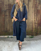 Carolyn™ Chic en Comfortabel Set | Gecoördineerde Top en Relaxed-Fit Broeken