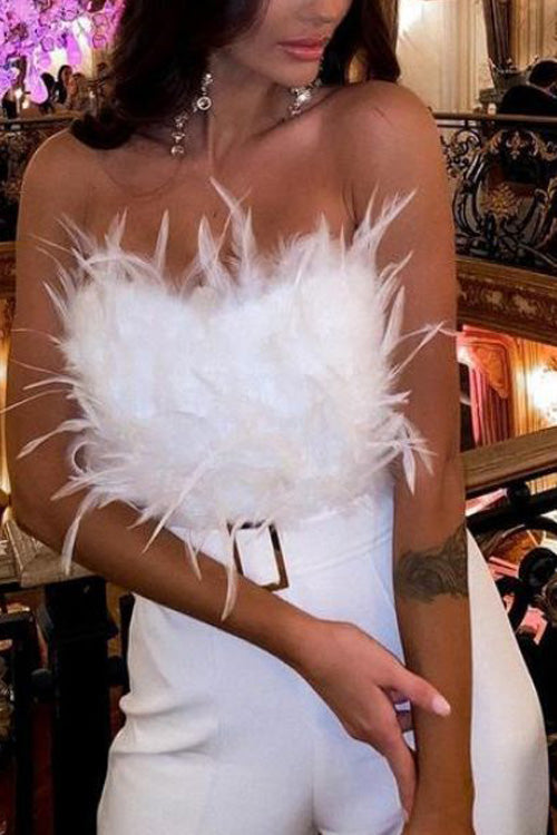 Veer Sexy Off Shoulder Mouwloos Slank Jumpsuit
