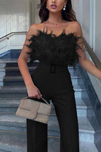 Veer Sexy Off Shoulder Mouwloos Slank Jumpsuit