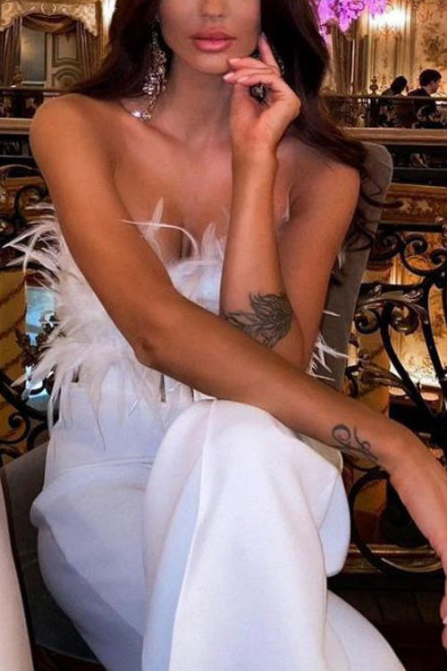 Veer Sexy Off Shoulder Mouwloos Slank Jumpsuit