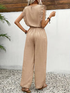 Zella™ Elegante Twee-Delige Set | Kantafwerking Top en Wijde Broek