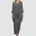 Iva™ Elegante Drie-Delige Set | Gecoördineerde Top, Jas en Broek