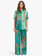 Eliza™ Elegante Twee-Delige Set | Paisley-Print Shirt en Wijde Broek