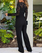 Jolie™ Elegante Jumpsuit | Gestructureerde Jumpsuit met Kantdetails