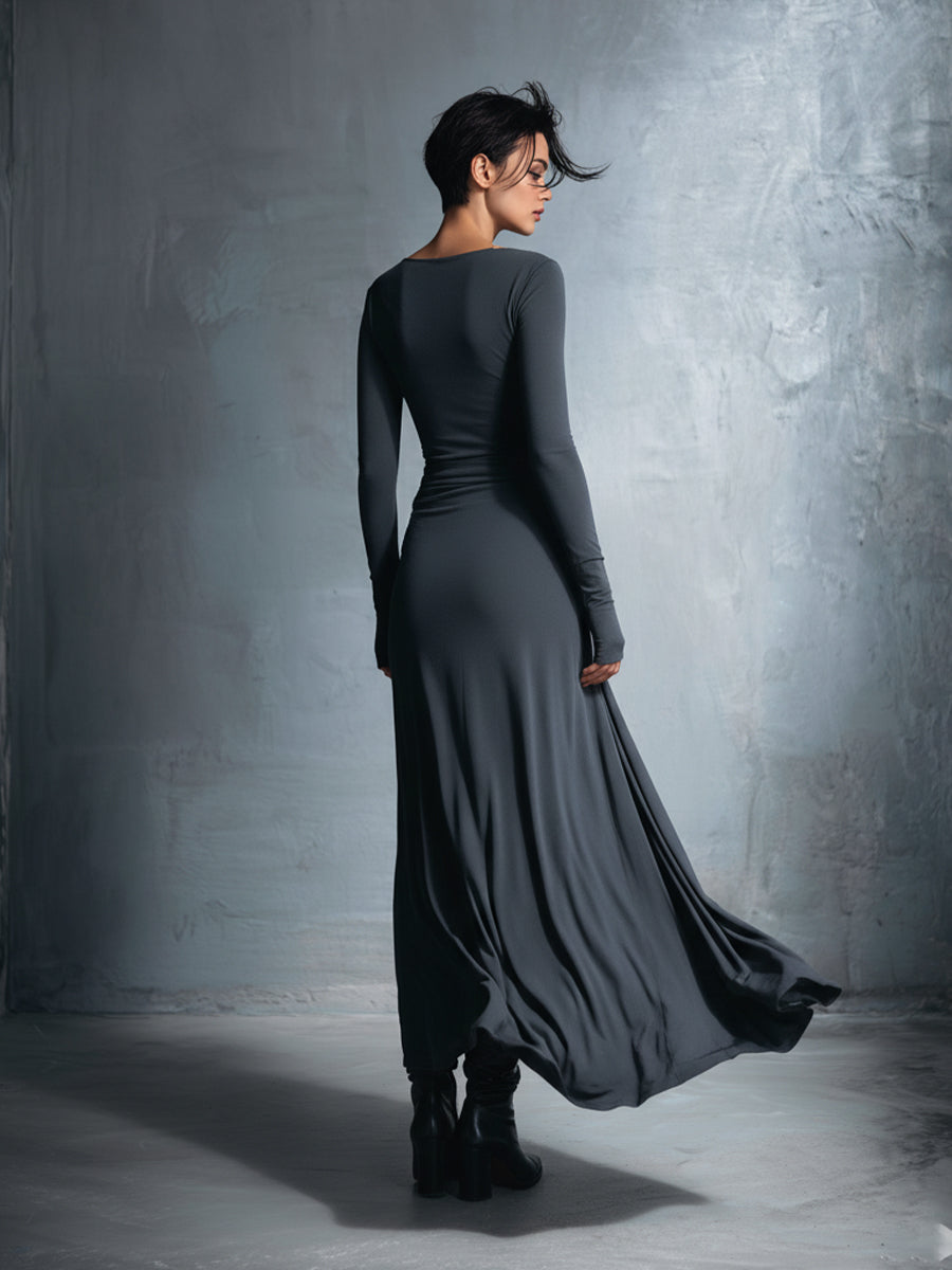Naiara ❘ Maxi-jurk met zijden knoop