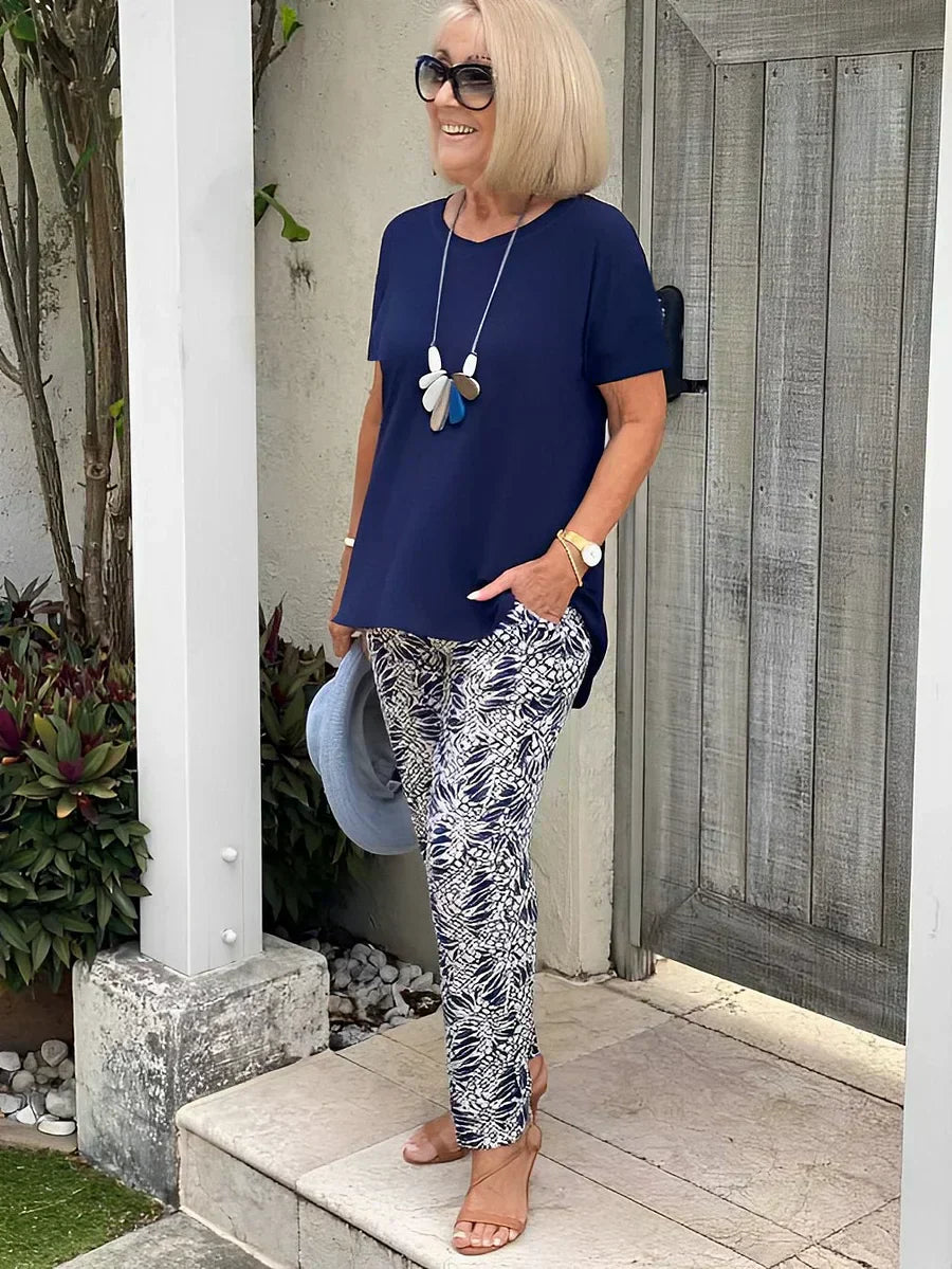 Leticia™ Losse Twee-Delige Set | Relaxed-Fit Top en Vloeiende Broek
