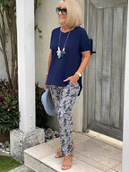 Leticia™ Losse Twee-Delige Set | Relaxed-Fit Top en Vloeiende Broek