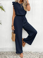 Zella™ Elegante Twee-Delige Set | Kantafwerking Top en Wijde Broek