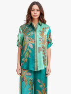 Eliza™ Elegante Twee-Delige Set | Paisley-Print Shirt en Wijde Broek