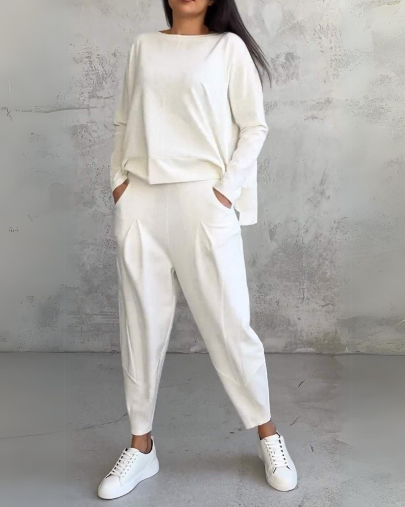 Jackquelin™ Elegante Lounge Set | Bijpassende Chic Top en Broek