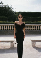 Zosia | Zwarte Veer Gown