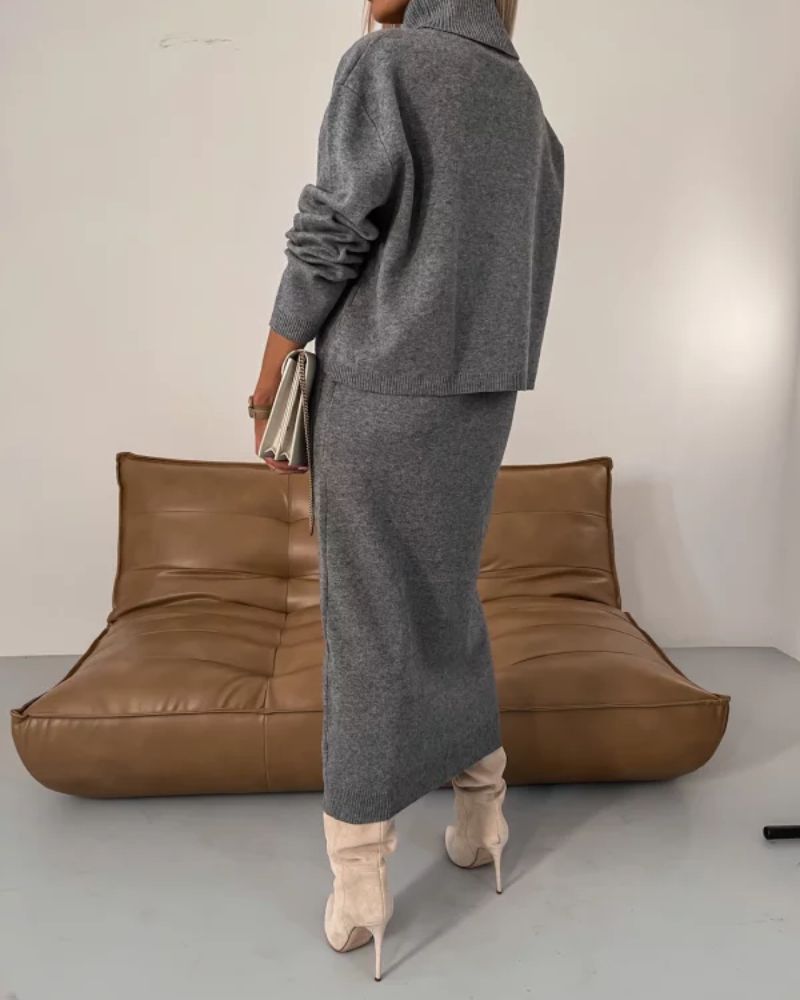 Darla™ Elegante Breiset | Gecoördineerde Gebreide Jurk en Top