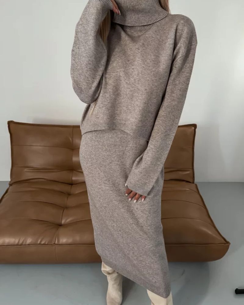 Darla™ Elegante Breiset | Gecoördineerde Gebreide Jurk en Top