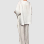 Vina™ Ontspannen 2-Piece Set | Asymmetrische Top en Wijde Broek