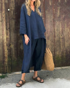 Carolyn™ Chic en Comfortabel Set | Gecoördineerde Top en Relaxed-Fit Broeken