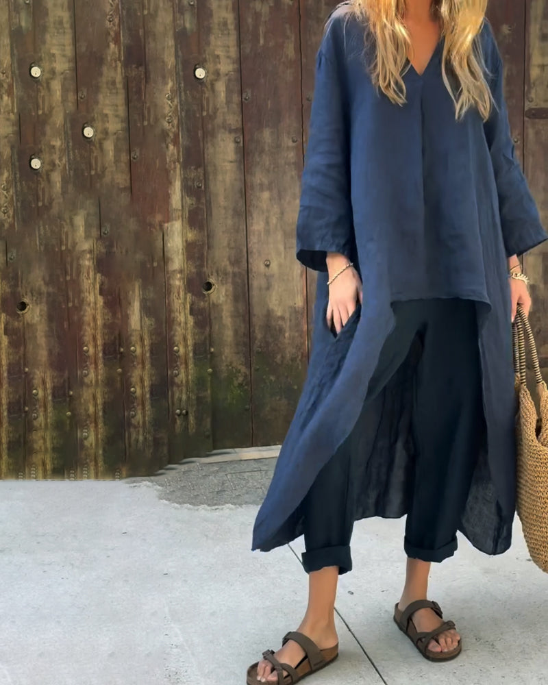Carolyn™ Chic en Comfortabel Set | Gecoördineerde Top en Relaxed-Fit Broeken