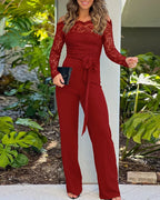 Michelle™ Elegante Jumpsuit + GRATIS RIEM | Kant Detail Eendelig