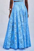 Larissa™ Geborduurd Top & Hoge Taille Maxi Rok Set | Elegante Twee-Delige Outfit