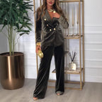 Cristie™ Elegante Suède Set | Op maat gemaakte Twee-delige Pak