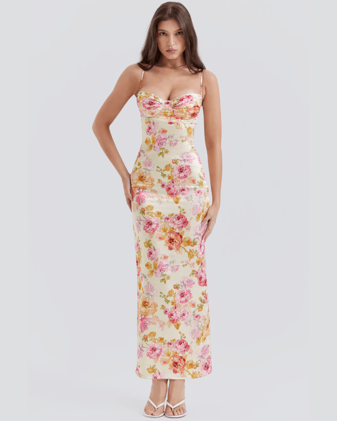 Ginevra | Flatterende Bloemenjurk