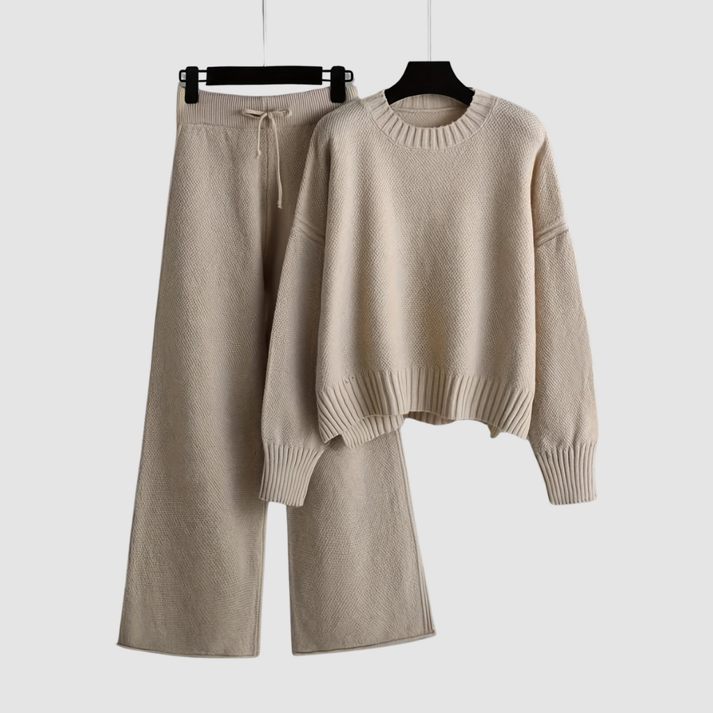 Emily™ Cozy Knit Loungewear Set | Relaxed Sweater en Wijde Broek