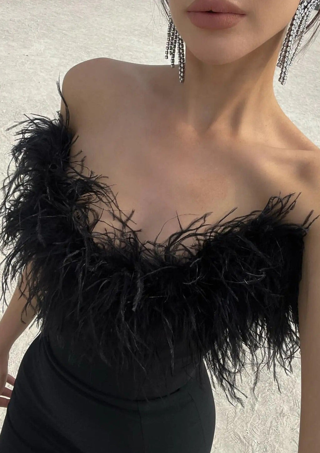 Zosia | Zwarte Veer Gown