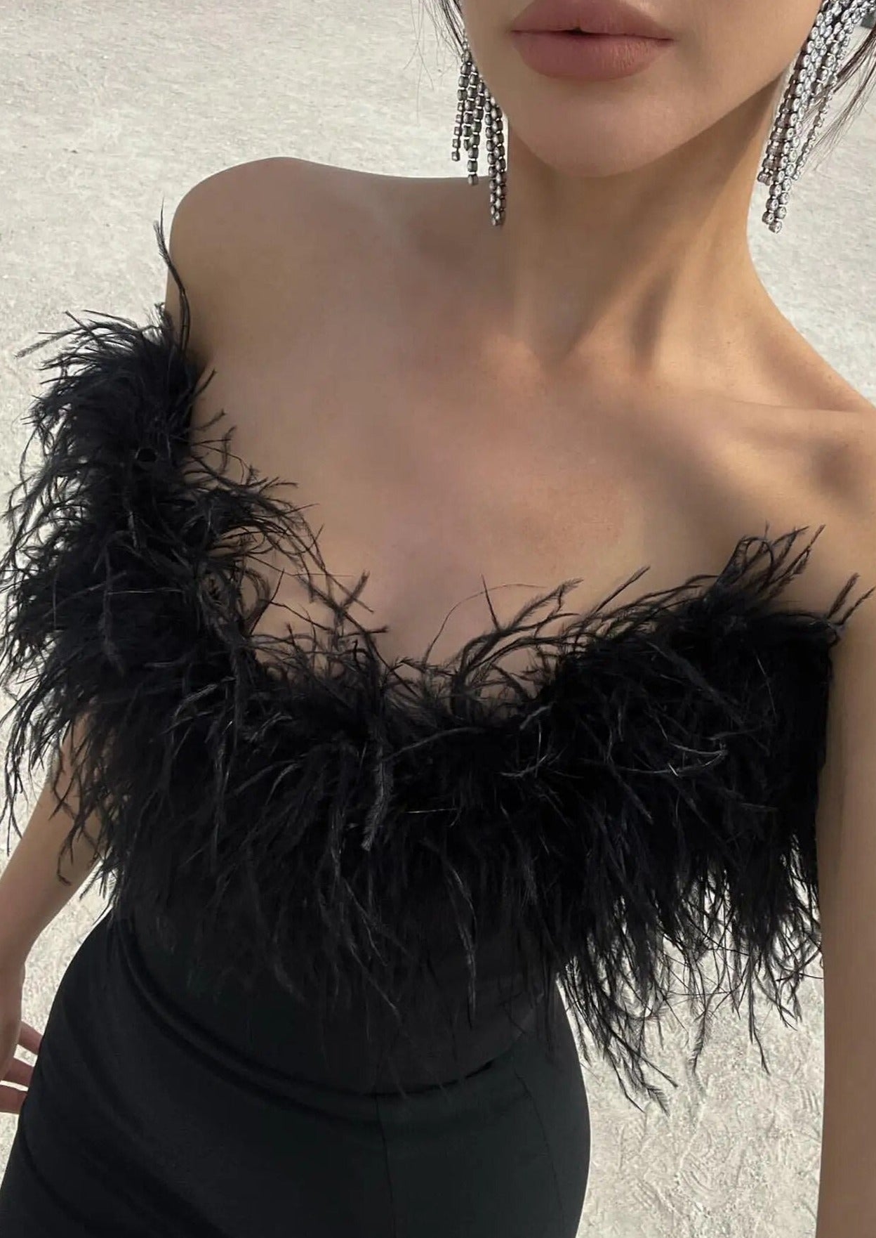 Zosia | Zwarte Veer Gown