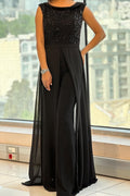 Fontella™ Textured Tulle Jumpsuit | Elegante Avond Jumpsuit