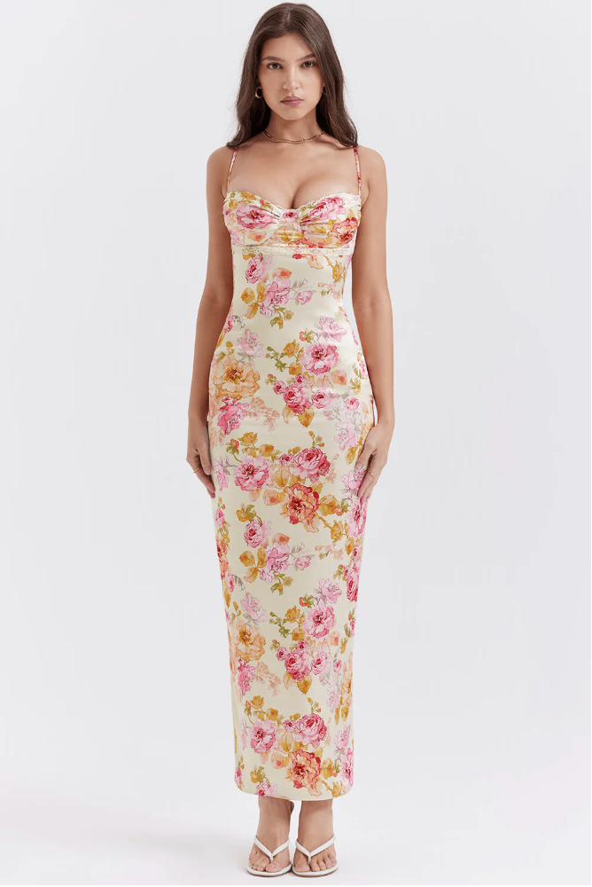 Ginevra | Flatterende Bloemenjurk