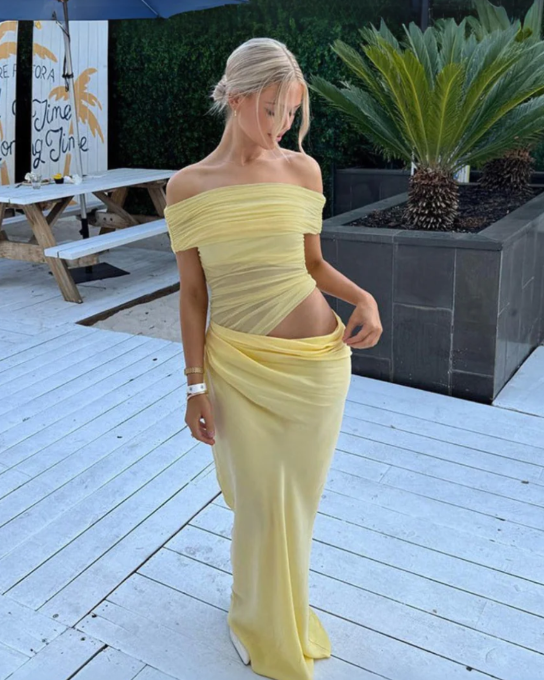 Quelina | Sunveil Draped Dress