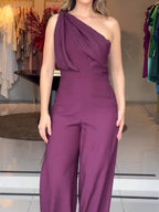 Paarse Eenzijde Jumpsuit