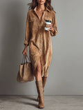 Estela | Midi-jurk van corduroy