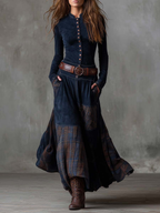 Azucena | Maxi jurk van suede met riem
