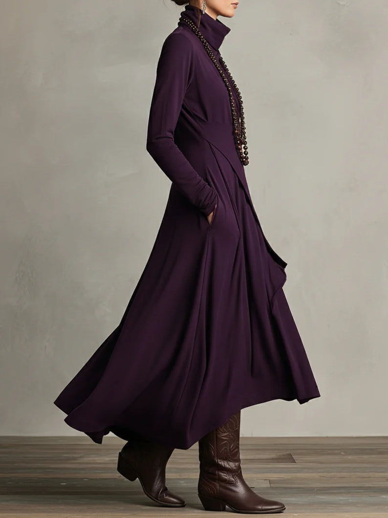 Malva | Maxi Jurk met Hoge Hals