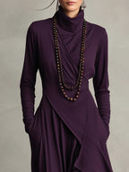 Malva | Maxi Jurk met Hoge Hals