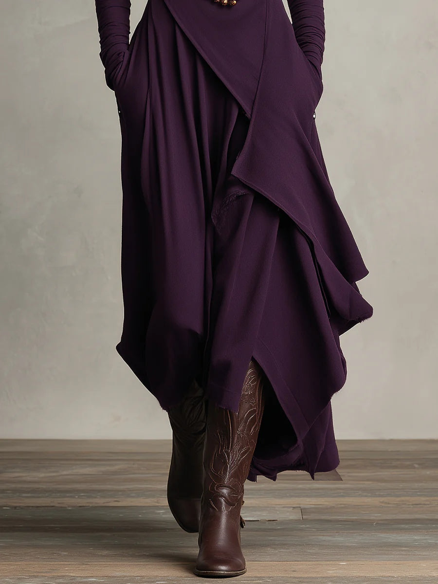 Malva | Maxi Jurk met Hoge Hals