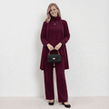 Barbara Cardigan Brei Top & Broek Set | Verfijnde Drie-Delige Brei Co-Ord
