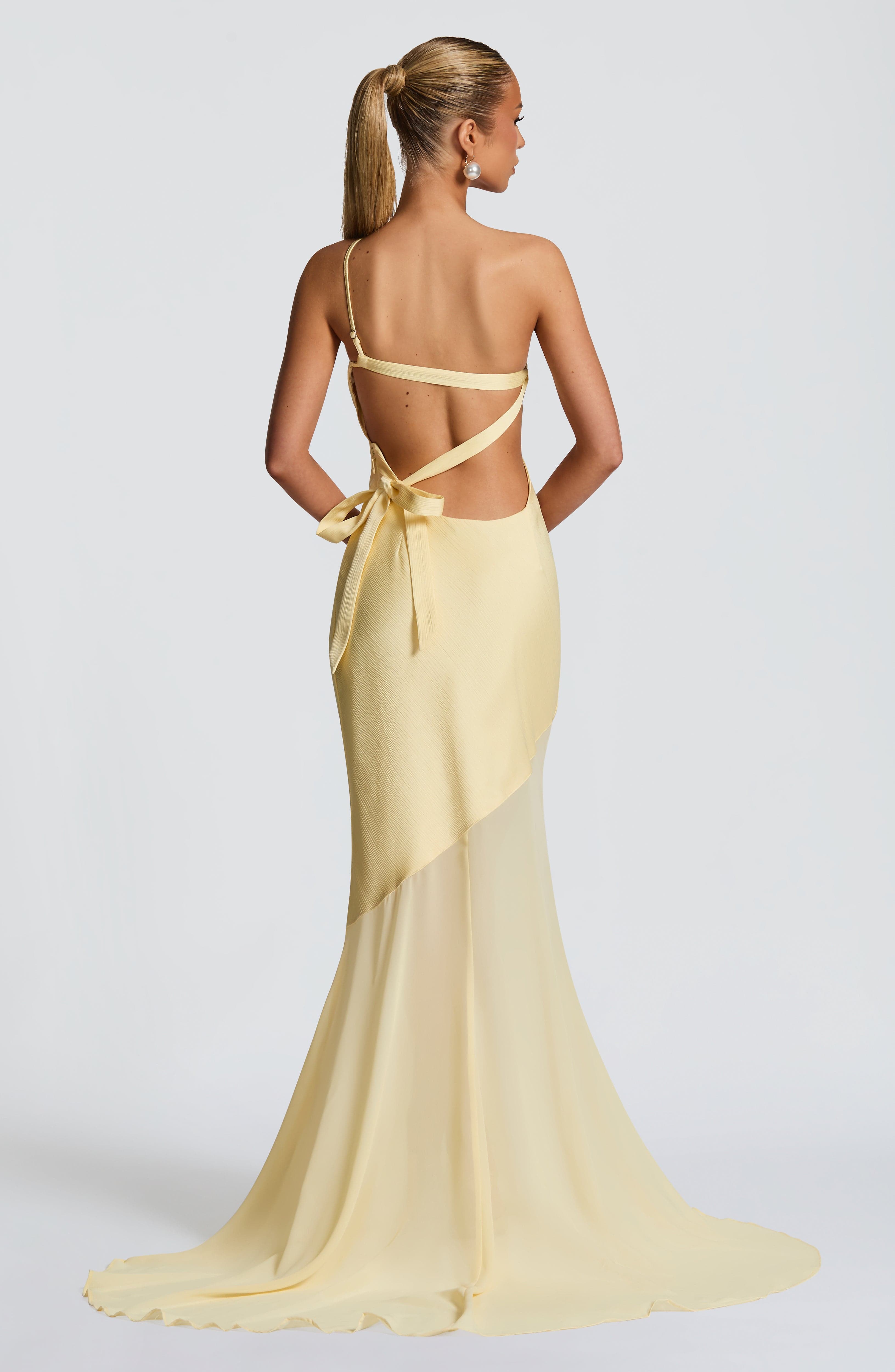 Carmen - Eéngeschouder Mesh Gown