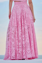 Larissa™ Geborduurd Top & Hoge Taille Maxi Rok Set | Elegante Twee-Delige Outfit