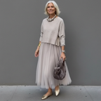 Emmie™ Elegante Twee-Delige Set | Moeiteloos Gebreide Laagjurk Set