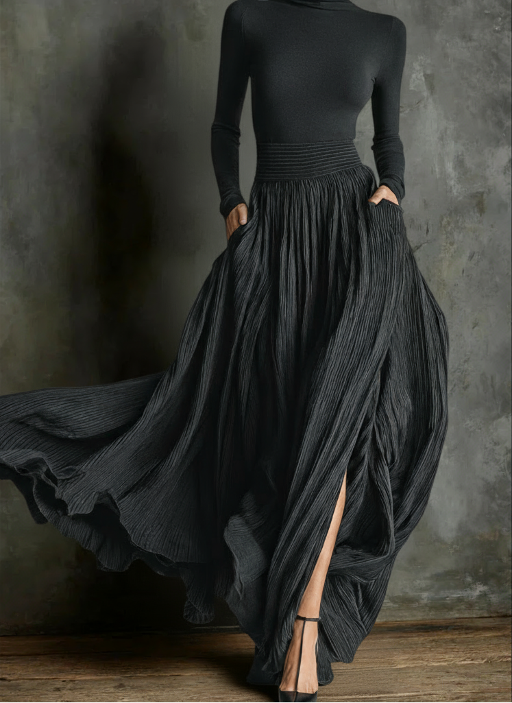 Raquel ║ Maxi-jurk met hoge taille