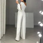 Ally™ Eén-Schouder Flared Korte Romper | Stijlvolle Zomer Romper