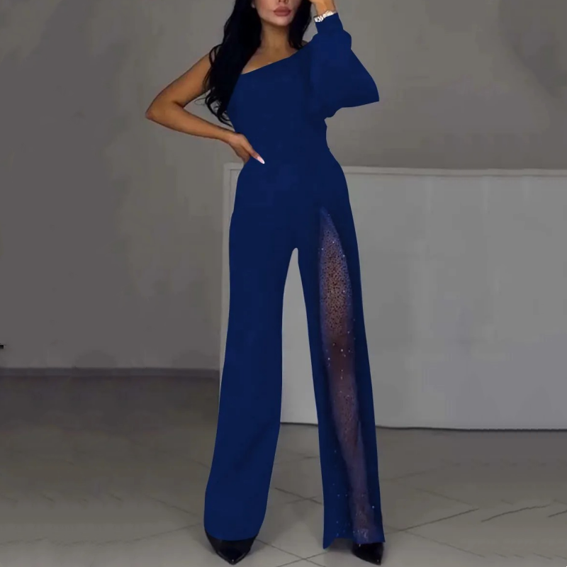 Ally™ Eén-Schouder Flared Korte Romper | Stijlvolle Zomer Romper
