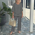 Wenda™ Moeiteloos Twee-Delig Set | Ontspannen Top en Wijde Broek